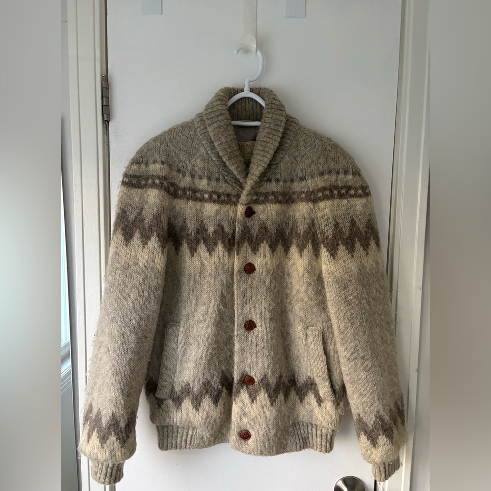 Vintage Icelandic Wool Cardigan Jacket